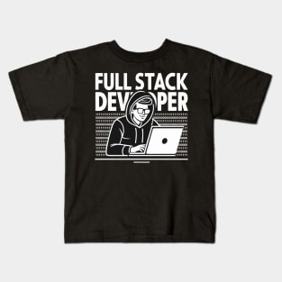 Full Stack Developer Hacker Themed Kids T-Shirt